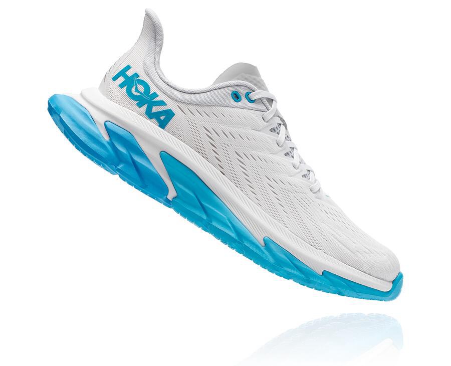 Tenis Hoka One One Hombre Blancos/Azules - Clifton Edge - ECTH43568